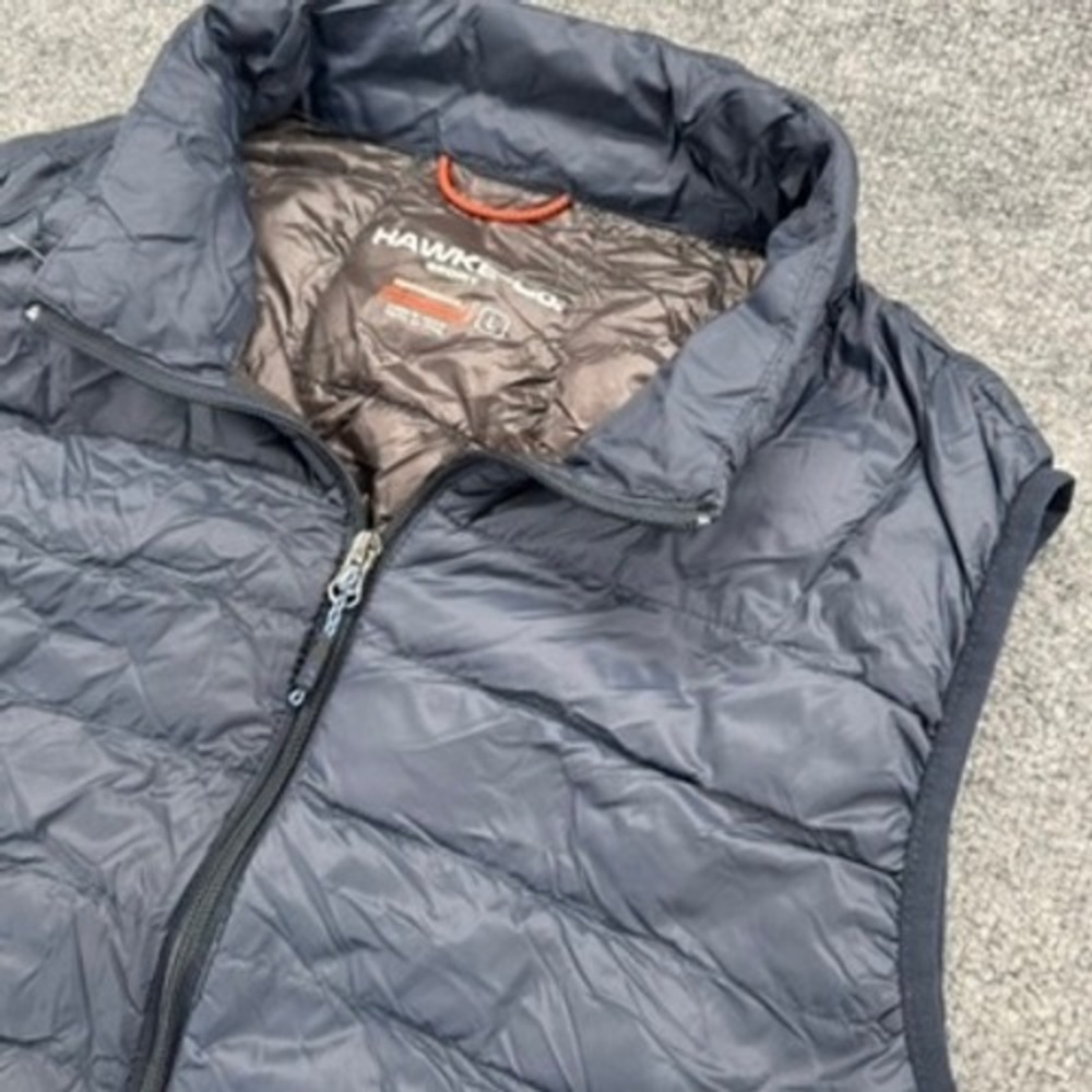 Hawke & Co Sport Puffer Vest Large Lightweight Down Blend Quilted Navy Blue 2019
